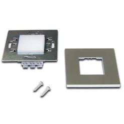 Hera LED innfelt vegglampe Wall F, grå, 1,8 W, 7,5 x 7,5 cm Sale