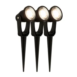 Briloner LED jordspydspiss 3919035 12V 3-punkts forlengelse, svart Ø 5 cm Clearance