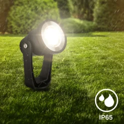 Briloner LED jordspydspiss 3919035 12V 3-punkts forlengelse, svart Ø 5 cm Clearance