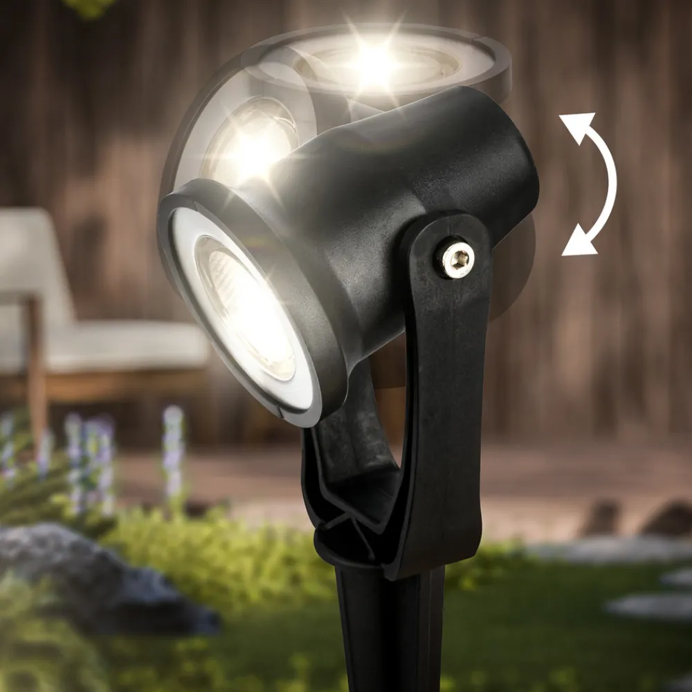 Briloner LED jordspydspiss 3919035 12V 3-punkts forlengelse, svart Ø 5 cm Clearance