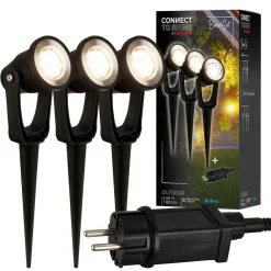 Briloner LED jordspydspotlight 3918035 12V startpakke med 3 stk, svart, Ø 5 cm| Utespotter