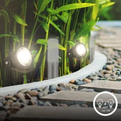 Briloner LED jordspydspotlight 3918035 12V startpakke med 3 stk, svart, Ø 5 cm| Utespotter