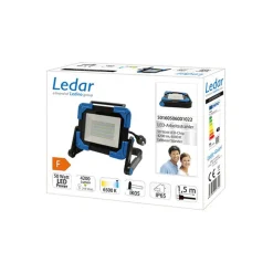 Ledino LED konstruksjonsspotlight Ledar 6 500 K 120° svart 50 W| Teknisk Lys