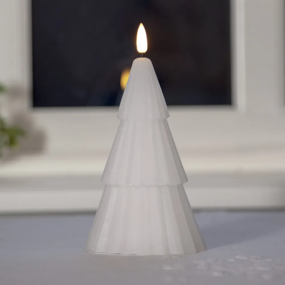 STAR TRADING LED lys Flamme Grany, hvit, 18 cm, ekte voks, batteridrevet Best