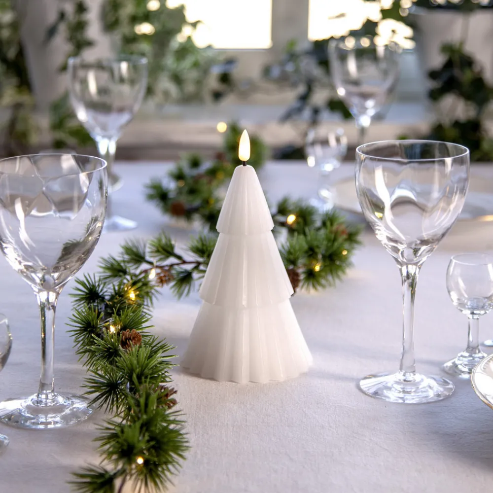 STAR TRADING LED lys Flamme Grany, hvit, 18 cm, ekte voks, batteridrevet Best