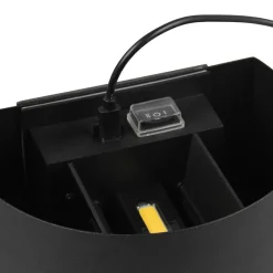 Reality Leuchten LED oppladbar utendørs vegglampe Talent, svart, bredde 16 cm Sensor| Vegglamper Med Sensor|Utebelysning Med Sensor