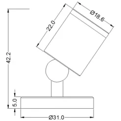 Deko-Light LED spotlight for utenpåliggende montering Herculis 4 000K, svart New