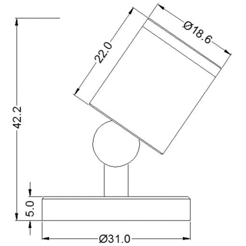 Deko-Light LED spotlight for utenpåliggende montering Herculis 4 000K, svart New