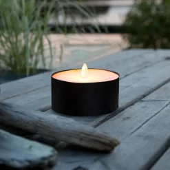 STAR TRADING LED stearinlys Fakkelstearinlys svart metall/voks batteridrevet| Dekorasjonsbelysning