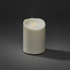Konstsmide Christmas LED stearinlys IP44 kremhvit smeltet høyde 14cm| Julebelysning