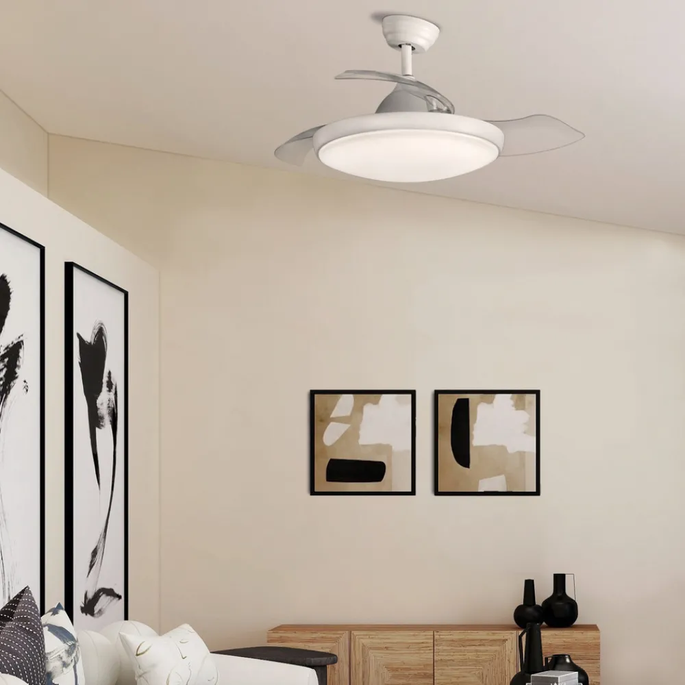 ACB ILUMINACIÓN LED takvifte Zonda, DC-motor, stillegående, hvit, IP44, CCT Clearance