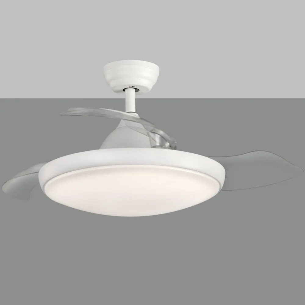 ACB ILUMINACIÓN LED takvifte Zonda, DC-motor, stillegående, hvit, IP44, CCT Clearance