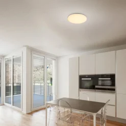 Globo LED utendørs taklampe Dori, Ø 33 cm, hvit, plast, IP54| Taklamper Utendørs