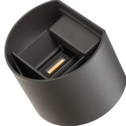 Mantra Iluminación LED utendørs vegglampe Davos rund, mørk grå Discount