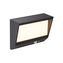 Searchlight LED utendørs-vegglampe med solenergi 67418BK Discount