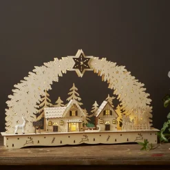 STAR TRADING LED-adventsstake Bamberg Stadt, batteridrift| Julebelysning|Dekorasjonsbelysning