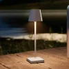 Sigor LED-batteridrevet bordlampe Nuindie pocket, grå, IP54, dimbar| Dekorasjonsbelysning|Terrassebelysning