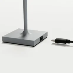 Sigor LED-batteridrevet bordlampe Nuindie pocket, grå, IP54, dimbar| Dekorasjonsbelysning|Terrassebelysning