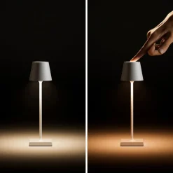 Sigor LED-batteridrevet bordlampe Nuindie pocket, grå, IP54, dimbar| Dekorasjonsbelysning|Terrassebelysning