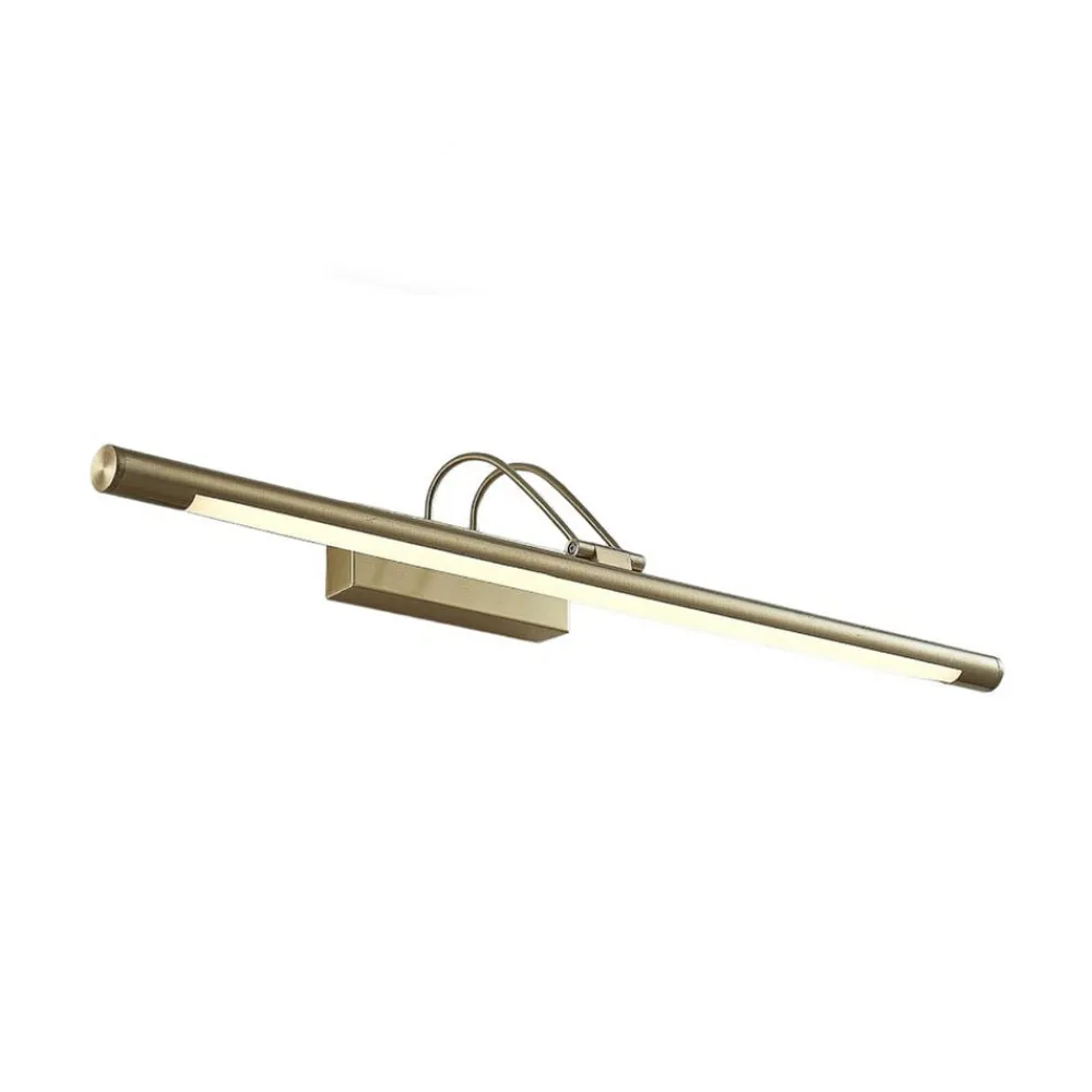 Lindby LED-bildelampe Mailine med bryter, messing| Design- Og Hotellbelysning|Vegglamper