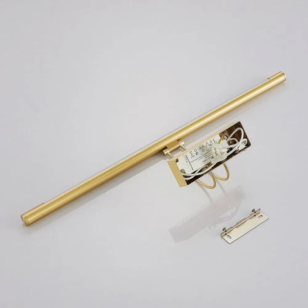 Lindby LED-bildelampe Mailine med bryter, messing| Design- Og Hotellbelysning|Vegglamper