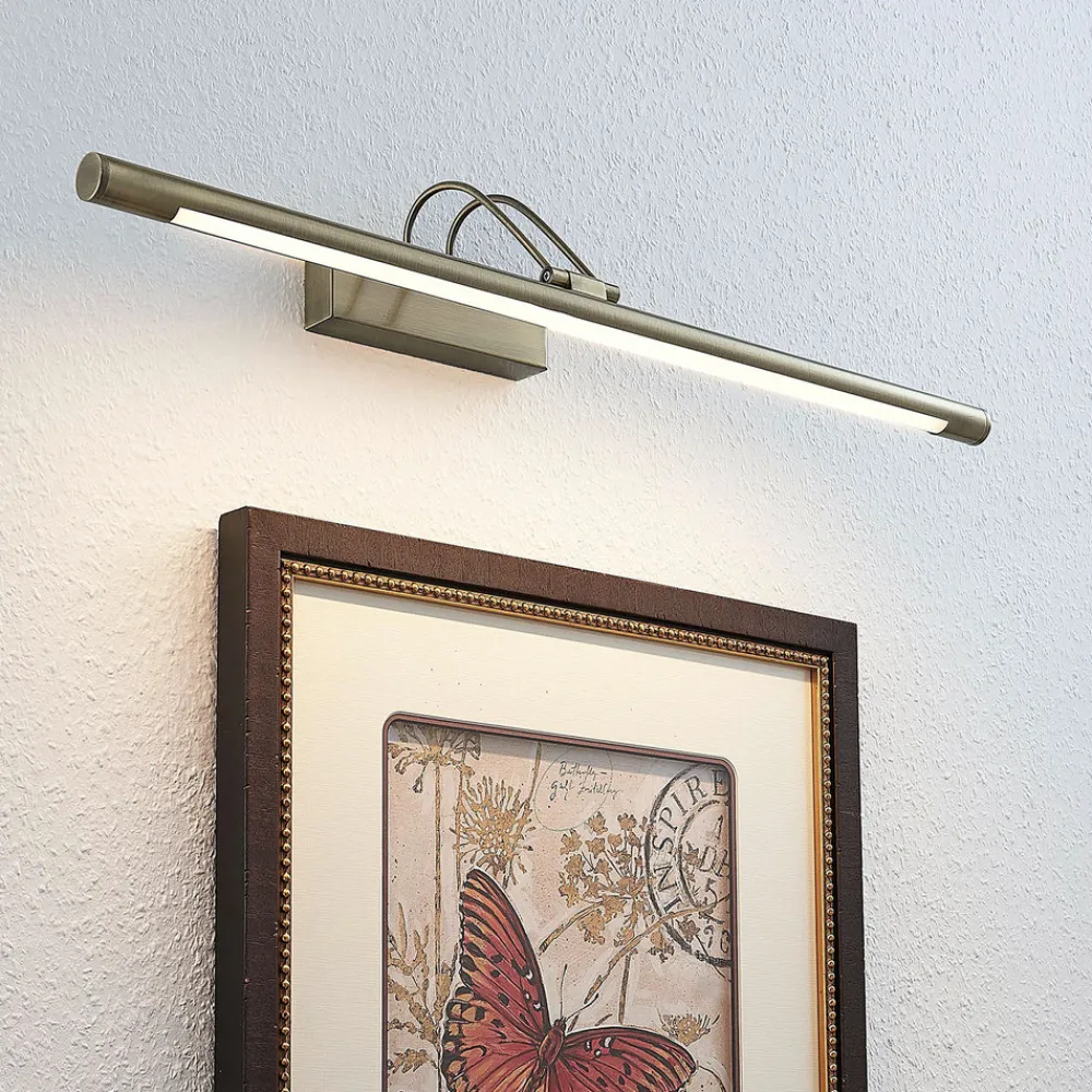 Lindby LED-bildelampe Mailine med bryter, antikk messing New