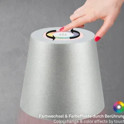 Briloner LED-bordlampe 7507015 krom matt RGBW IP44 berøringsdimmer Online