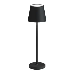 LCD LED-bordlampe 5097, oppladbart batteri IP54 dimbar svart| Terrassebelysning|Bordlamper