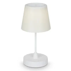 Briloner LED-bordlampe Campi, oppladbart batteri, dimbar, hvit| Terrassebelysning