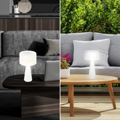 Briloner LED-bordlampe Halo, batteridrevet, hvit Hot