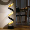 Eco-Light LED-bordlampe Helix, høyde 66 cm, svart-gull| Bordlamper