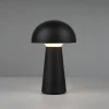 Reality Leuchten LED-bordlampe Lennon IP44 batteri, touch-dim svart New