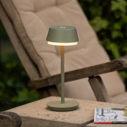 Konstsmide LED-bordlampe Lyon, grønn/grå, IP54, dimmer, CCT, RGB New