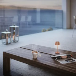 Briloner LED-bordlampe med batteri Brilo unplugged Riffle, 20 cm, kobber Sale