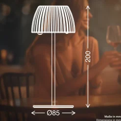 Briloner LED-bordlampe med batteri Brilo unplugged Riffle, 20 cm, kobber Sale