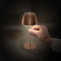 Briloner LED-bordlampe med batteri Brilo unplugged Riffle, 20 cm, kobber Sale