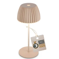 Briloner LED-bordlampe med batteri Brilo unplugged Riffle, 20 cm, beige