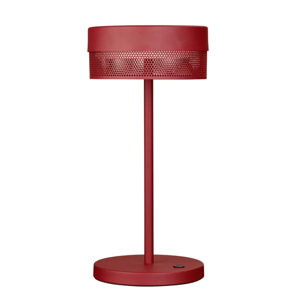 HELL LED-bordlampe Mesh oppladbart batteri, høyde 30 cm, indisk rød| Terrassebelysning