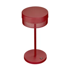 HELL LED-bordlampe Mesh oppladbart batteri, høyde 30 cm, indisk rød| Terrassebelysning