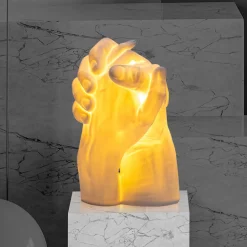 SELETTI LED-bordlampe With Me av porselen, hvit Clearance