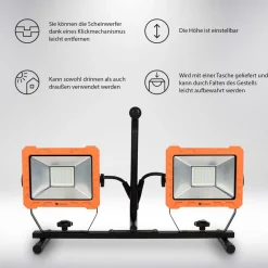 Smartwares LED-byggespotlight FCL-80114 med stativ Outlet