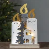 STAR TRADING LED-dekobelysning Fauna m stearinlys, tre og hjort Best