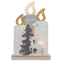 STAR TRADING LED-dekobelysning Fauna m stearinlys, tre og hjort Best