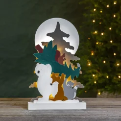 STAR TRADING LED-dekobelysning Forest Friends is- og vaskebjørn| Julebelysning|Dekorasjonsbelysning
