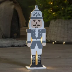 STAR TRADING LED-dekobelysning nøtteknekker grå