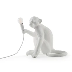 SELETTI LED-dekobordlampe Monkey Lamp, hvit, sitter Outlet