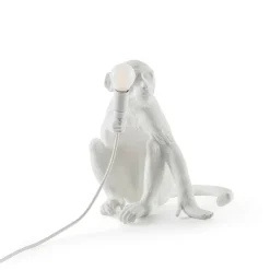 SELETTI LED-dekobordlampe Monkey Lamp, hvit, sitter Outlet