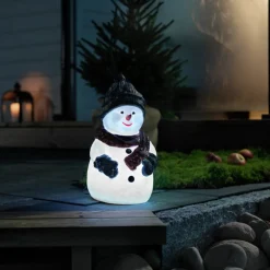 Konstsmide Christmas LED-dekofigur Schneemann m RGB-fargeveksling, IP44| Julebelysning