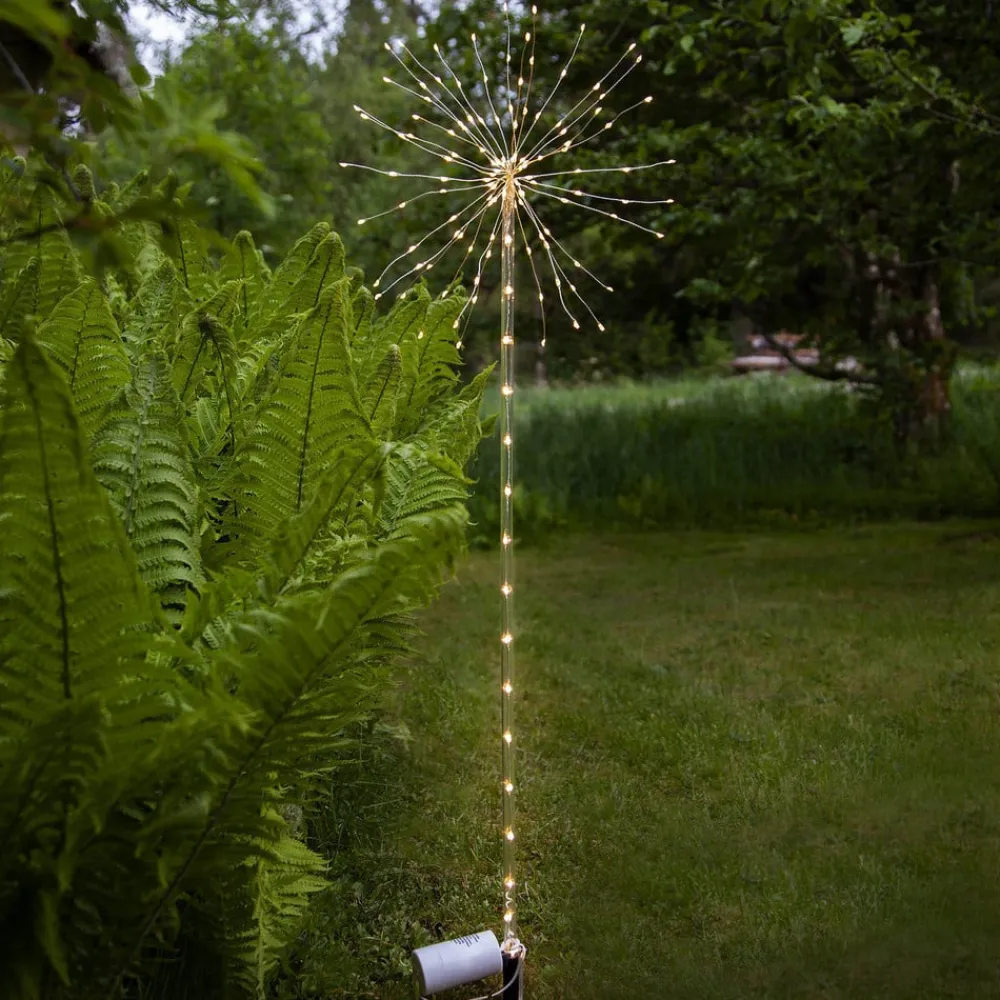STAR TRADING LED-dekolampe Firework Outdoor, varmhvit, batteri| Dekorasjonsbelysning