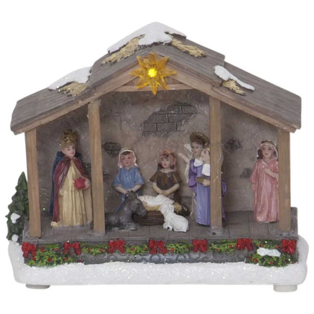 STAR TRADING LED-dekolys Nativity, batteridrevet, 19 cm Online